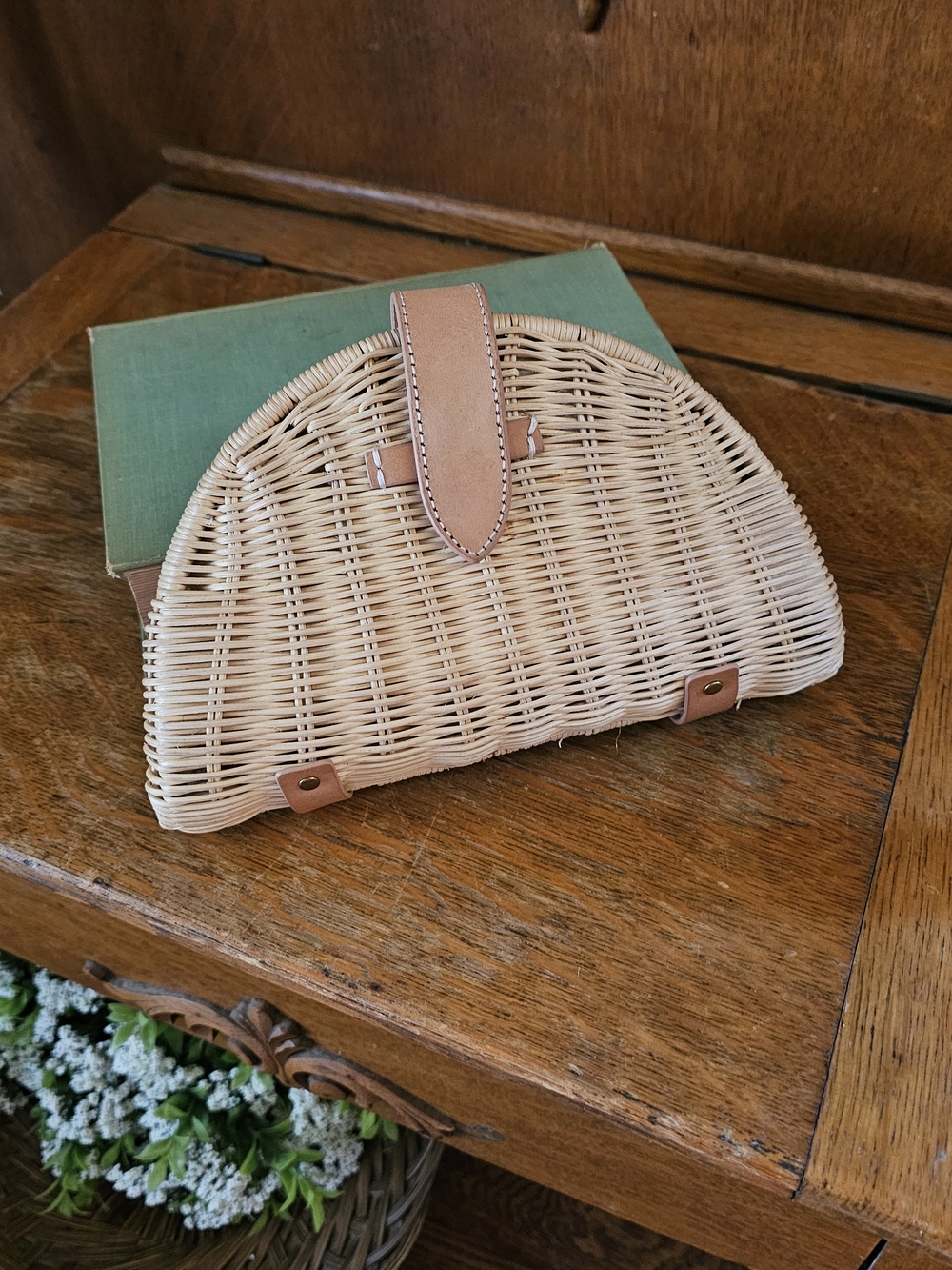 J.Crew Fan Rattan Clutch Meghan Markle 2018 Wicker Bag